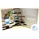 Диджипак для mini-CD диска с прорезью под визитку