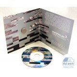 Диджипак для mini-CD диска с прорезью под визитку