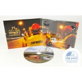 Диджипак для 1 CD диска, 4 полосы, + слипкейс из дизайнерской бумаги